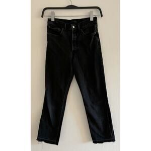 Denim Forum Midnight Black Straight Leg Jeans